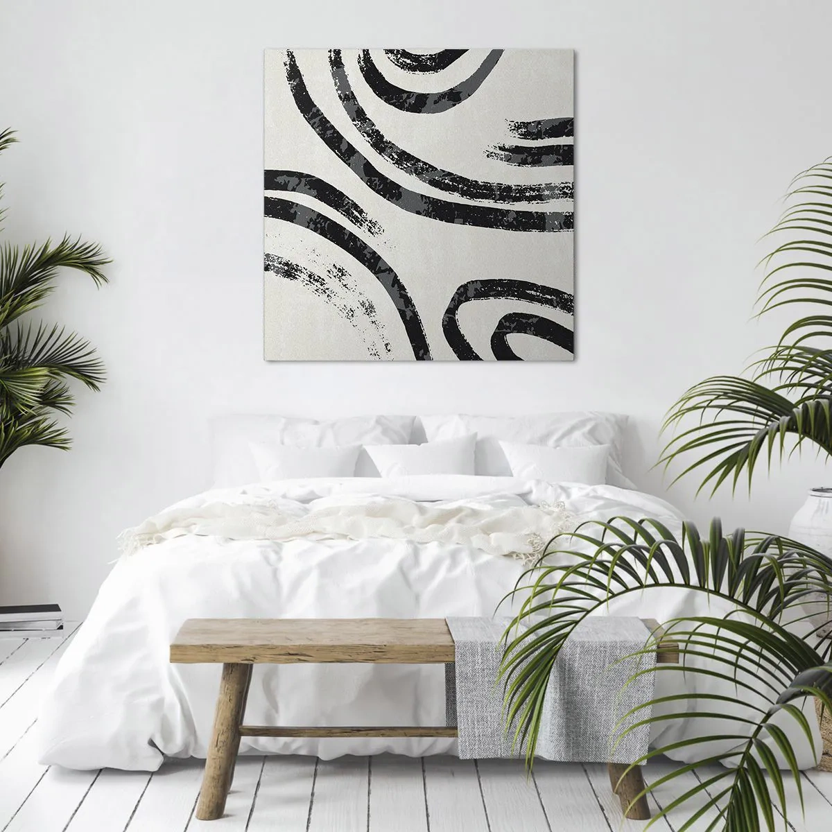 Bild auf Leinwand - Leinwandbild - Bei Hälfte angehalten - 30x30 cm