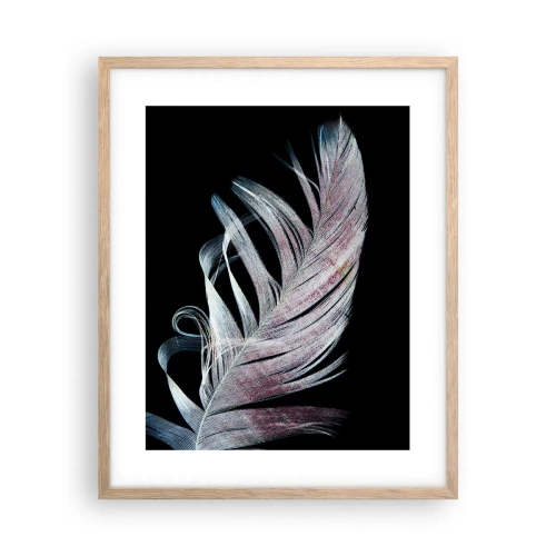 Poster in einem Rahmen aus heller Eiche - Denke an Berührung - 40x50 cm