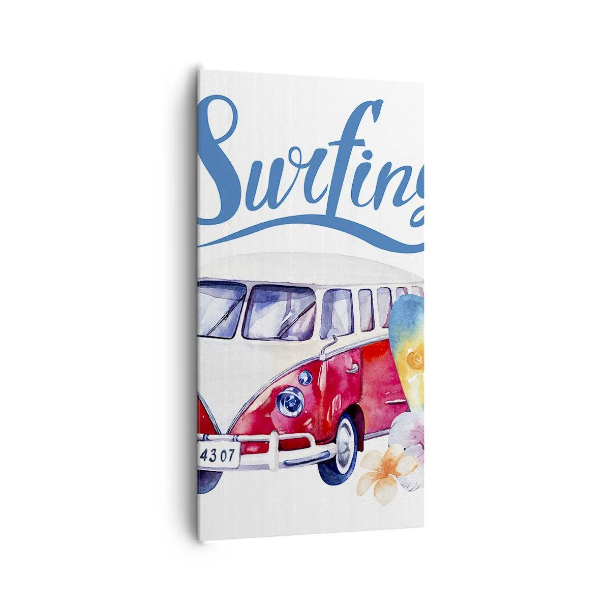 Bild auf Leinwand - Leinwandbild - Gurke - ein Klassiker für einen Surfer - 65x120 cm