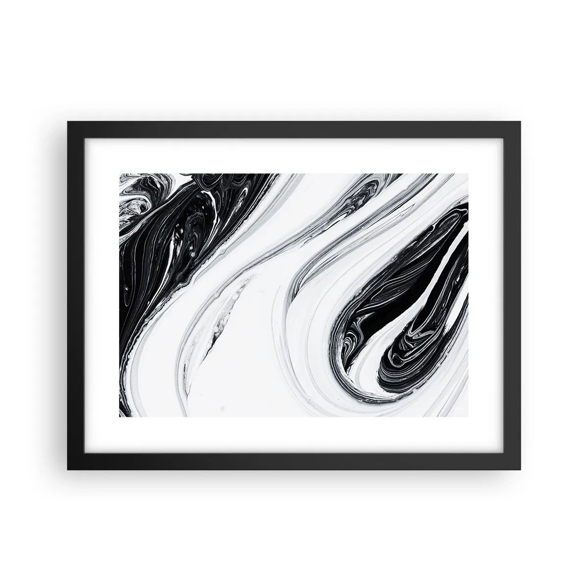 Poster in einem schwarzem Rahmen - Kombination aus Gegensätzen - 40x30 cm