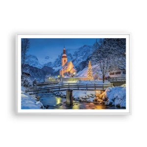 Poster in einem weißen Rahmen - Weihnachtsgeist - 100x70 cm