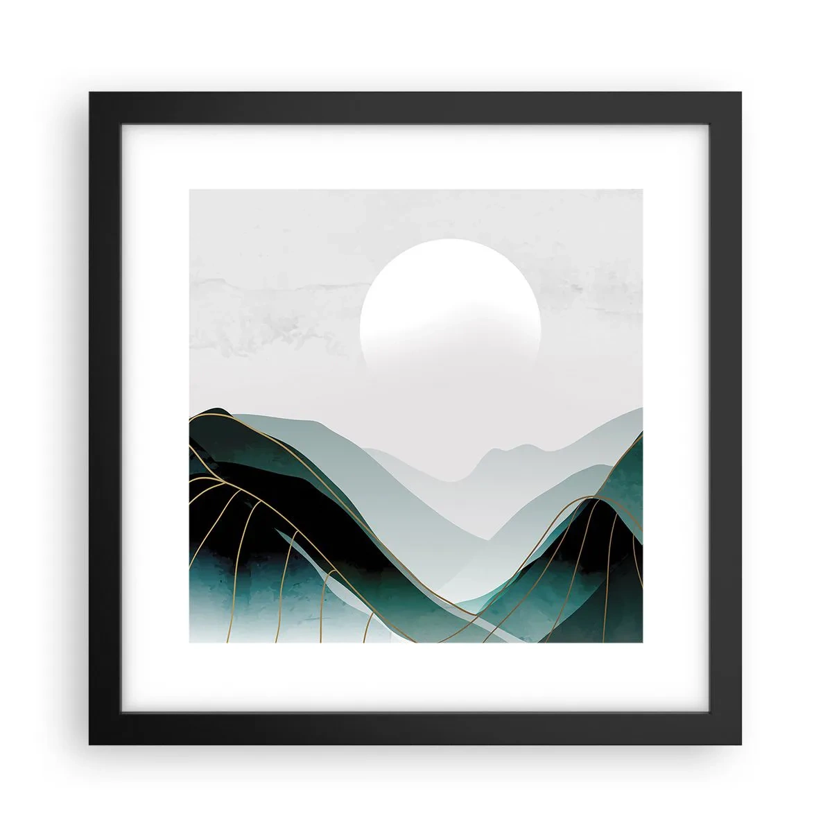 Poster in einem schwarzem Rahmen - In voller Majestät - 30x30 cm