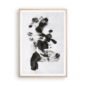 Poster in einem Rahmen aus heller Eiche - Obwohl das Wahnsinn ist, steckt darin eine Methode? - 70x100 cm
