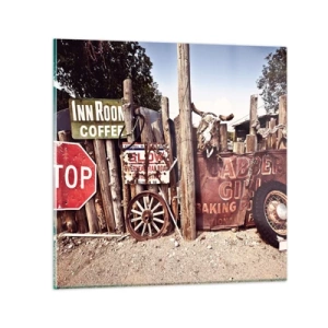 Glasbild - Bild auf glas - Und die Zeit ist stehen geblieben - 70x70 cm