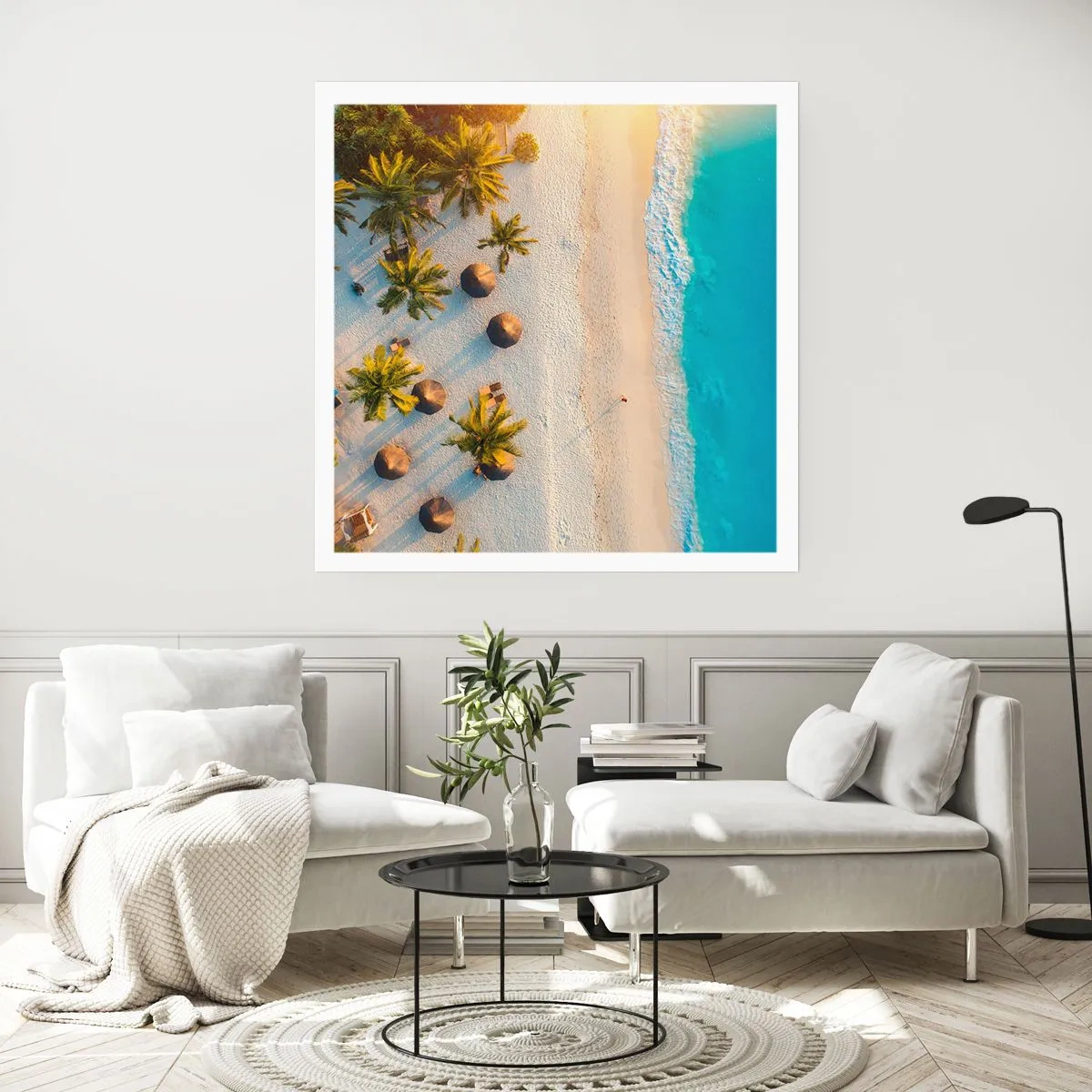 Poster - Willkommen im Paradies - 50x50 cm