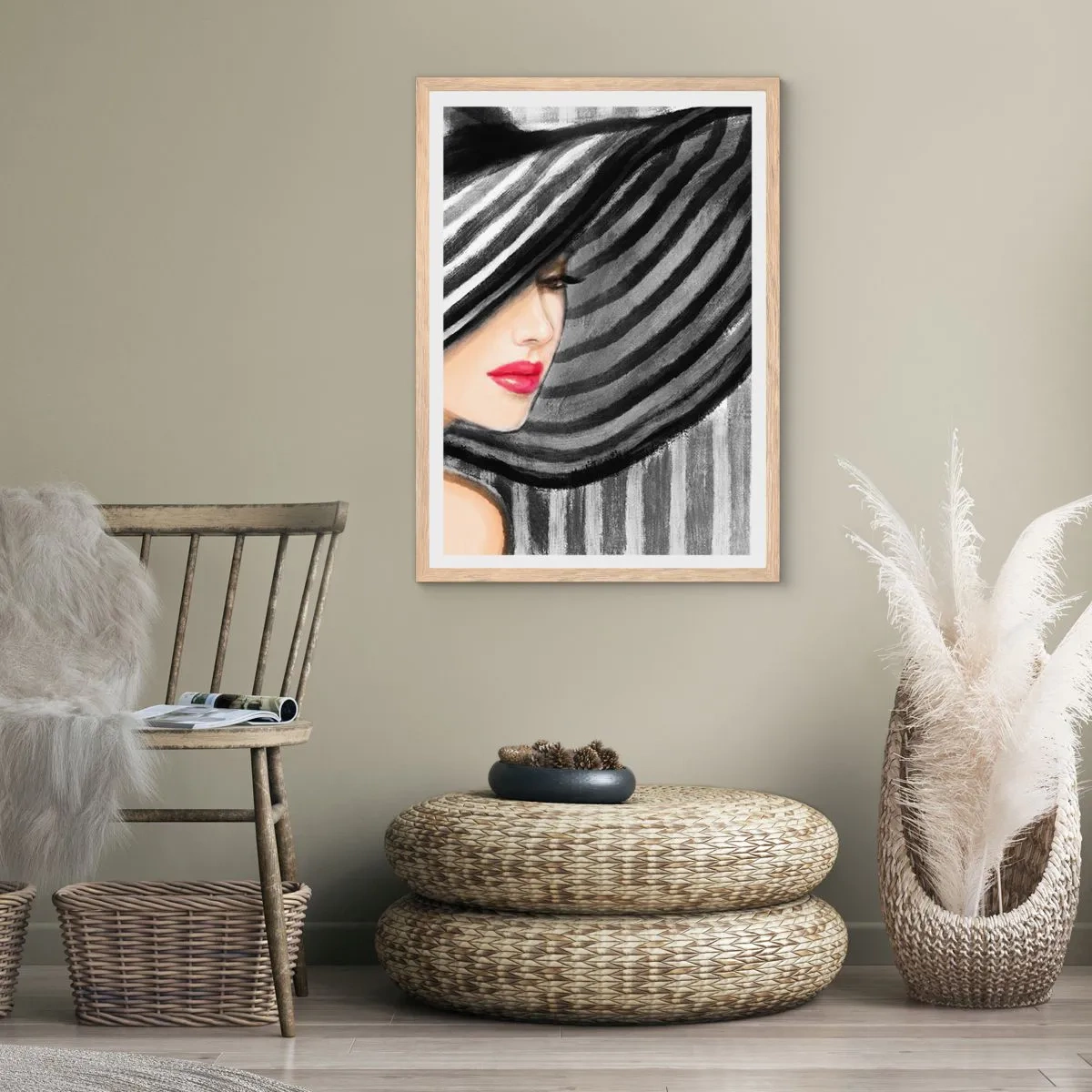 Poster in einem Rahmen aus heller Eiche - Wo soll ich dich finden? - 30x40 cm