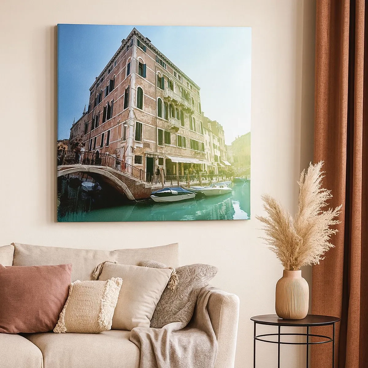 Bild auf Leinwand - Leinwandbild - Venedig - Amore Mio - 30x30 cm