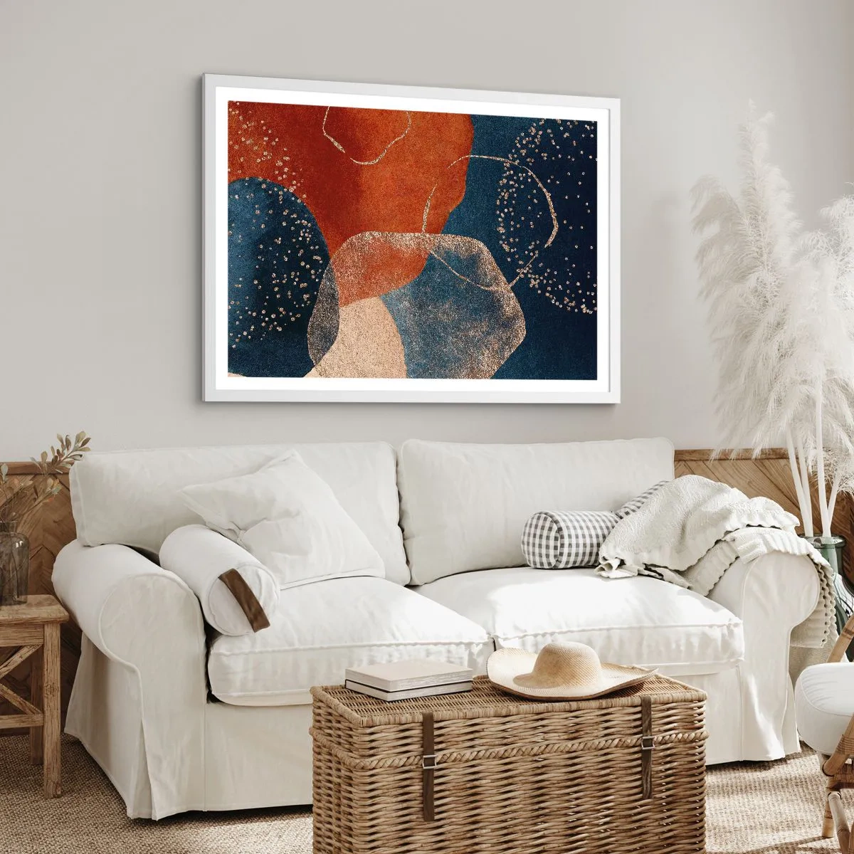 Poster in einem weißen Rahmen - Die Leichtigkeit des Seins - 40x30 cm