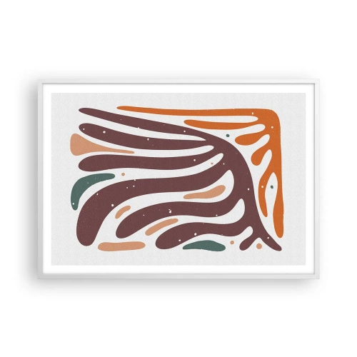 Poster in einem weißen Rahmen - Strahlende organische Komposition - 100x70 cm