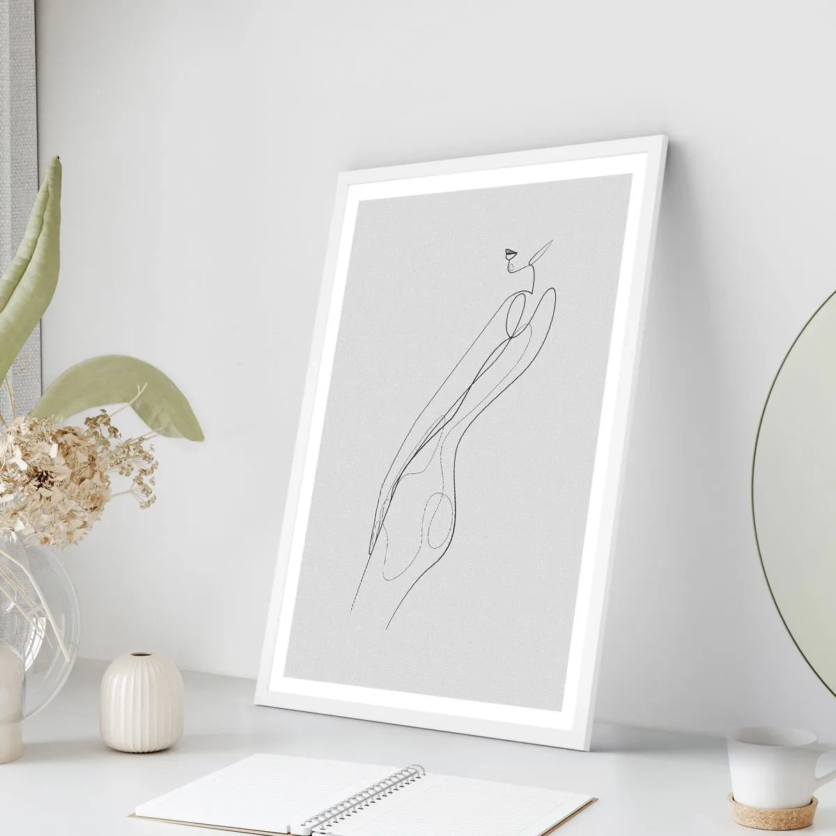 Poster in einem weißen Rahmen - Bloß ein Versprechen - 70x100 cm