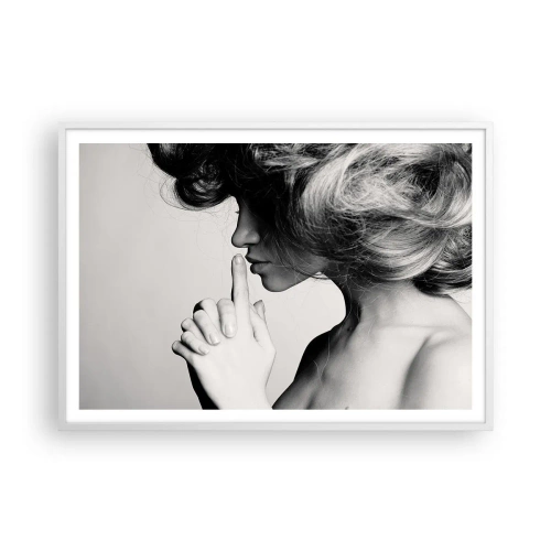 Poster in einem weißen Rahmen - Auf sich selbst hören - 100x70 cm