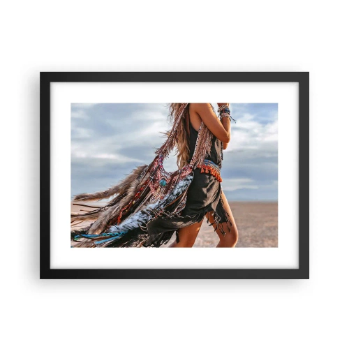 Poster in einem schwarzem Rahmen - Das Mädchen des Schamanen - 40x30 cm