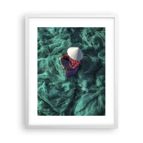 Poster in einem weißen Rahmen - In einem Meer aus Netzen - 40x50 cm