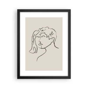 Poster in einem schwarzem Rahmen - Und es wurde Einheit - 30x40 cm