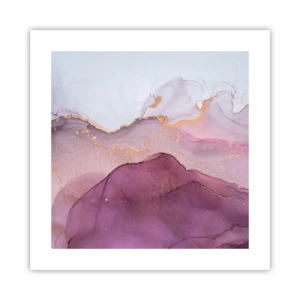 Poster - Violett und lila Wellen - 40x40 cm