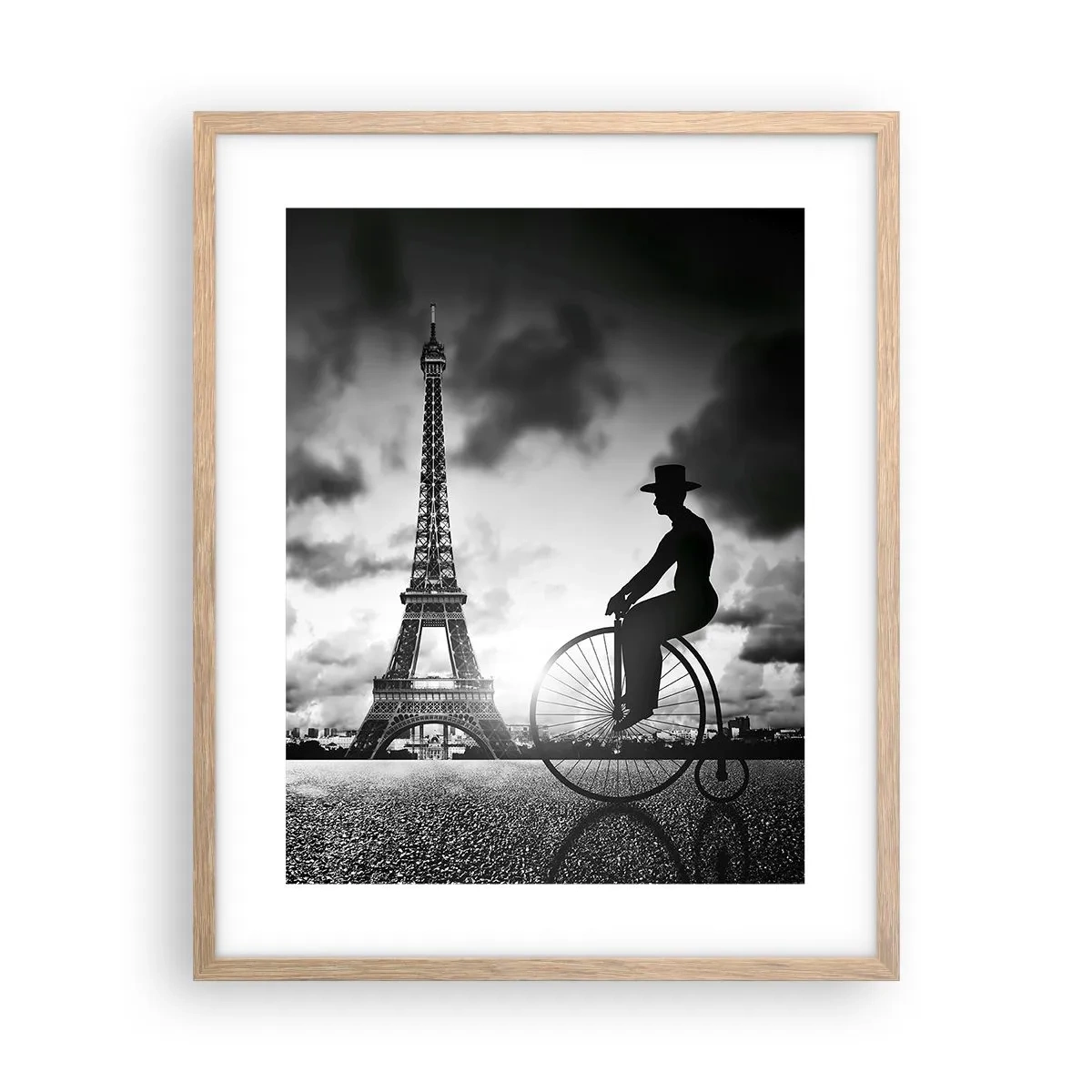 Poster in einem Rahmen aus heller Eiche - Sehnsucht nach Belle Epoque - 40x50 cm