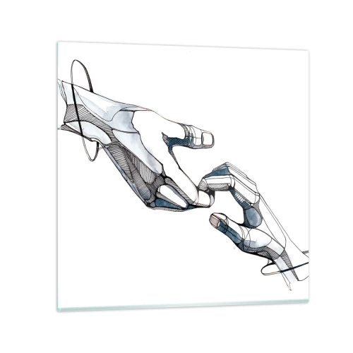 Glasbild - Bild auf glas - Eine gute Geste - 70x70 cm