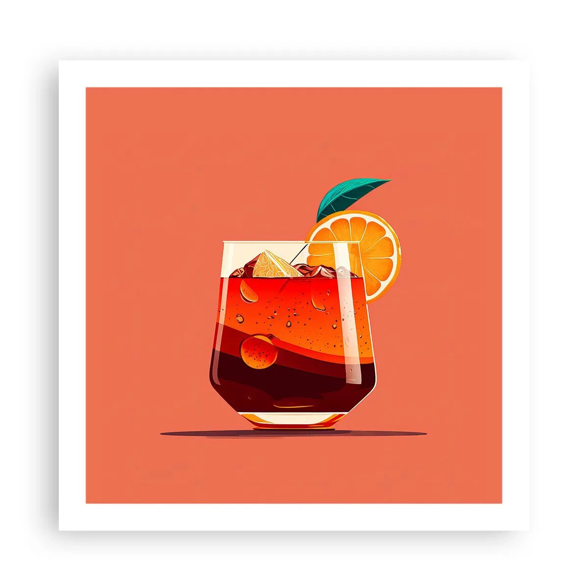 Poster - Sommerliche Erfrischung - 60x60 cm