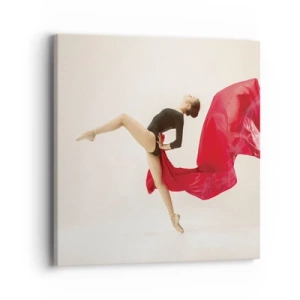 Bild auf Leinwand - Leinwandbild - Rot und Schwarz - 40x40 cm