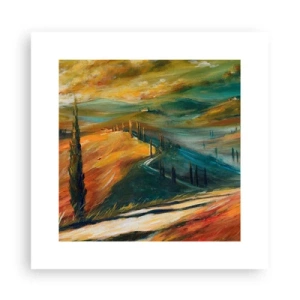 Poster - Toskanische Landschaft - 30x30 cm