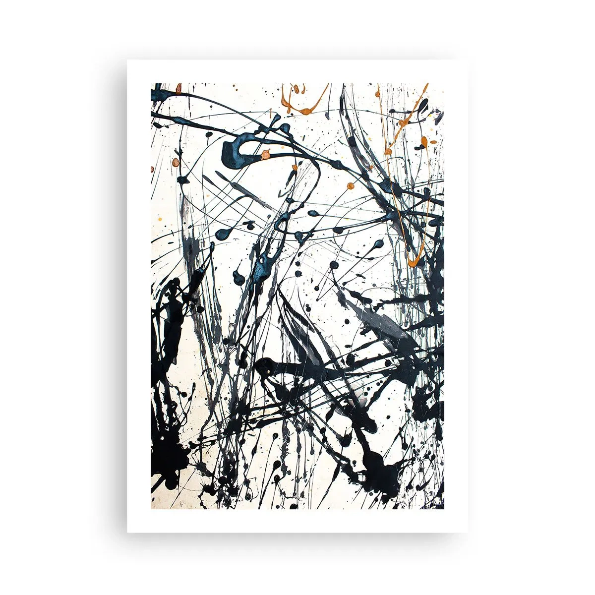 Poster - Expressive Abstraktion im Stil der gestischen Malerei - 50x70cm - Expressionistische Abstraktion - Moderne Wanddekoration für Wohnzimmer und Schlafzimmer ARTTOR