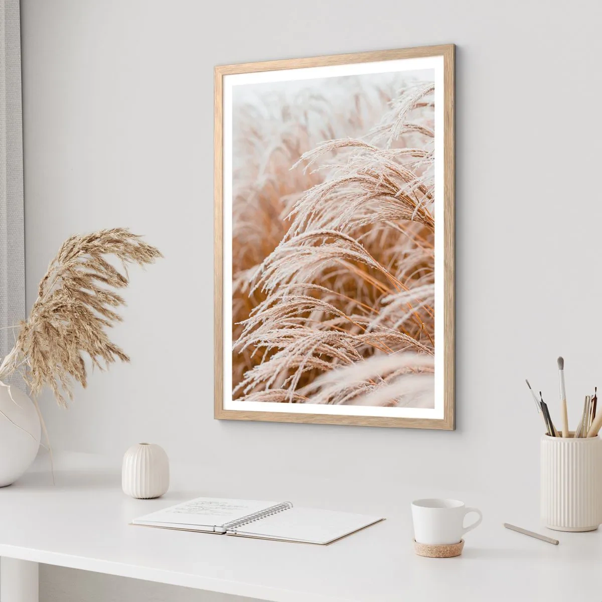 Poster in einem Rahmen aus heller Eiche - Verbeuge dich vor der Herbstsonne - 61x91 cm