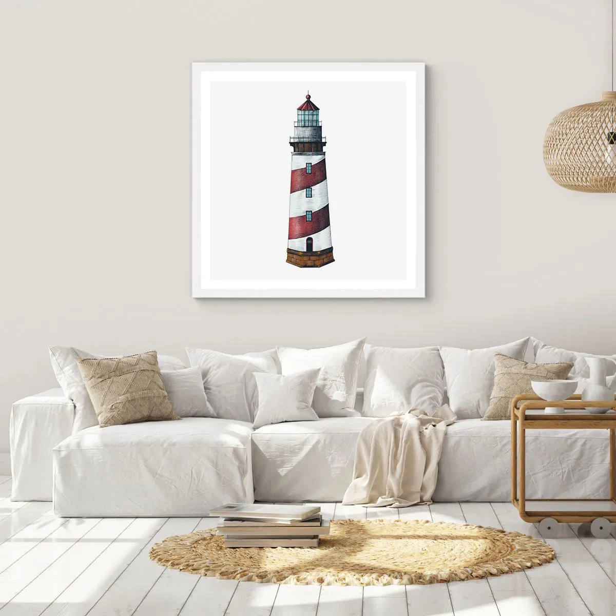 Poster in einem weißen Rahmen - Immer auf der Hut - 50x50 cm
