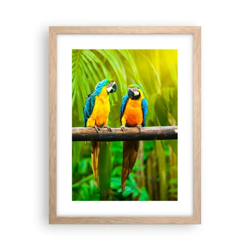 Poster in einem Rahmen aus heller Eiche - Und hast du gehört, dass sie ...? - 30x40 cm