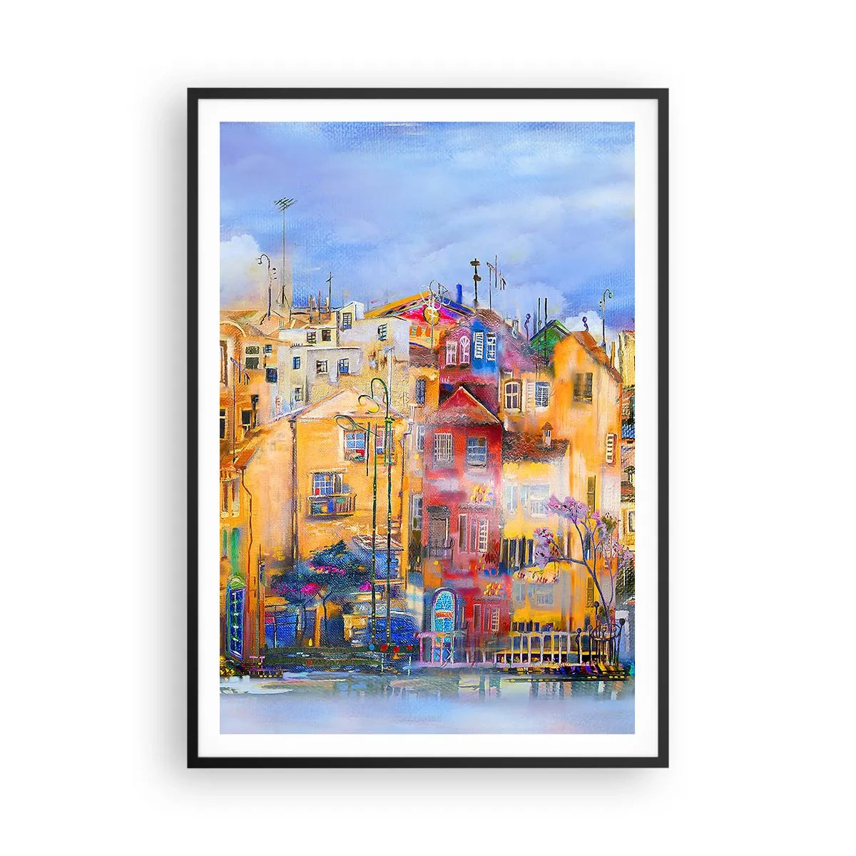 Poster in einem schwarzem Rahmen - Wir sind zusammen - 70x100 cm