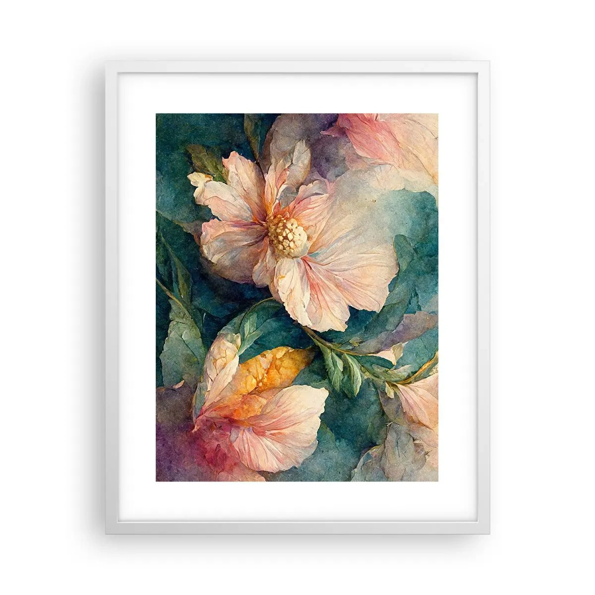 Poster in einem weißen Rahmen - Pure Subtilität - 40x50 cm