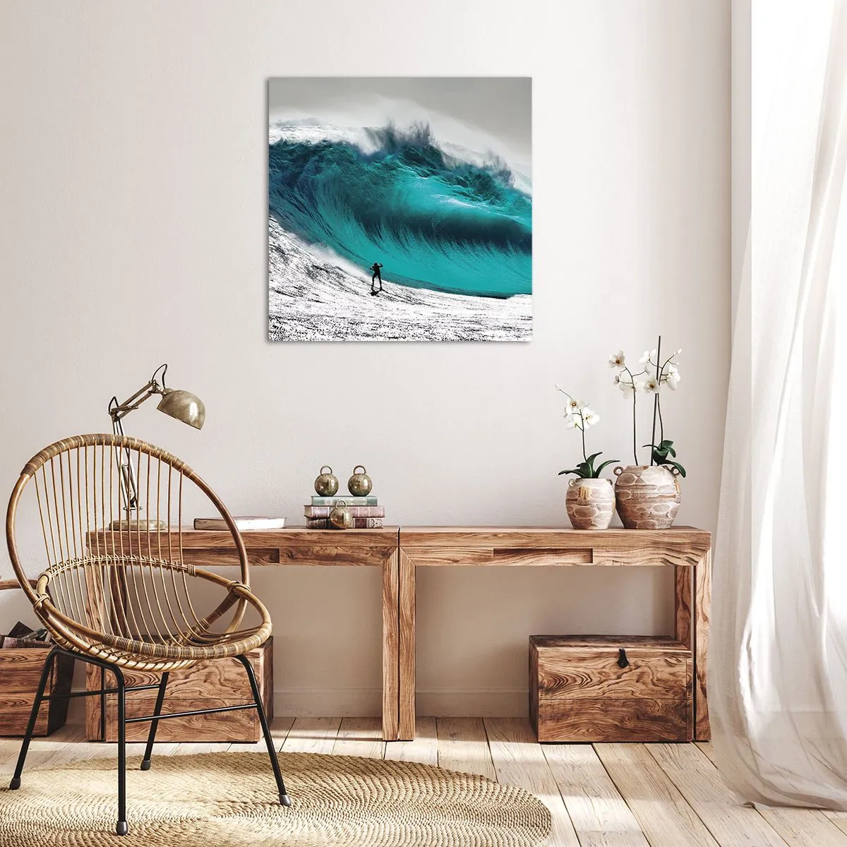 Bild auf Leinwand - Leinwandbild - Herausforderung angenommen - 40x40 cm