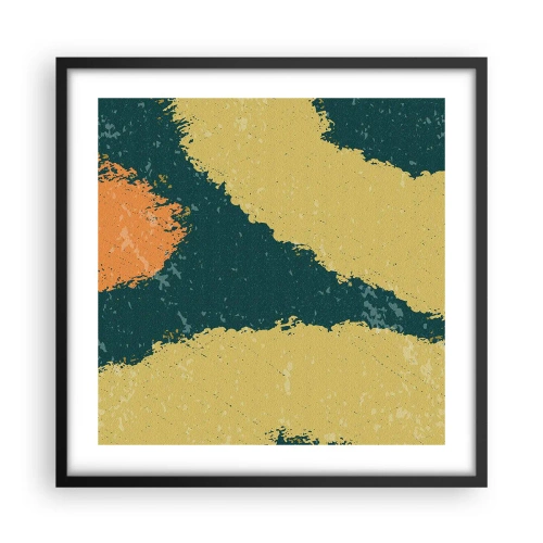 Poster in einem schwarzem Rahmen - Abstraktion – langsame Bewegung - 50x50 cm