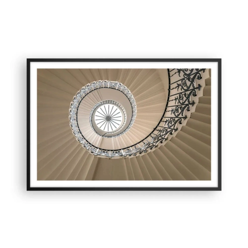 Poster in einem schwarzem Rahmen - Im Inneren der Muschel - 91x61 cm