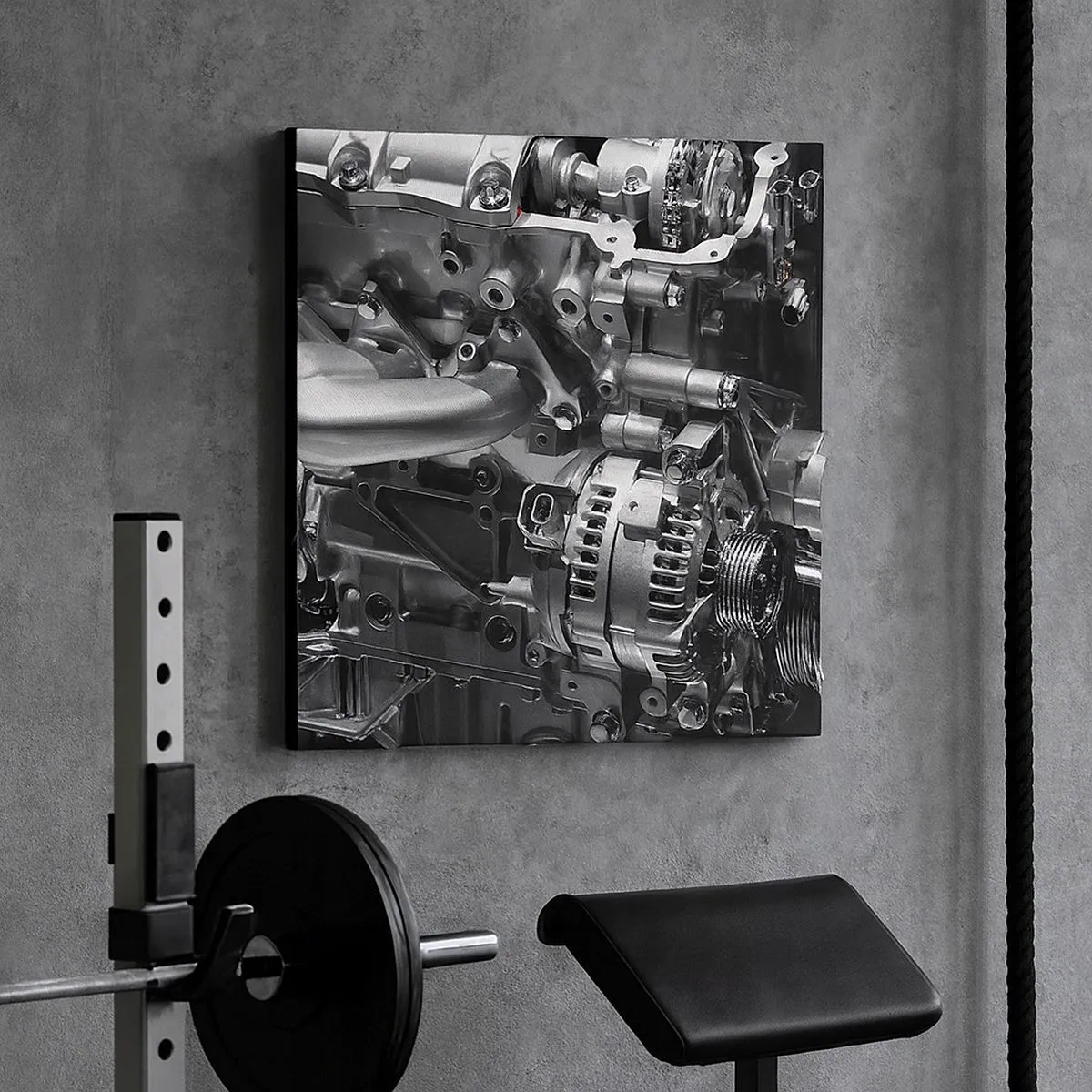 Bild auf Leinwand - Leinwandbild - Stahl, schön, stark - 30x30 cm