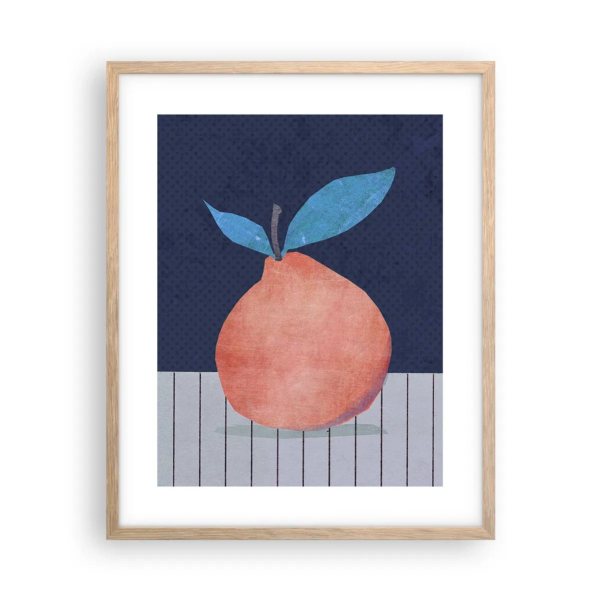 Poster in einem Rahmen aus heller Eiche - Konvexität und Ebene - 40x50 cm