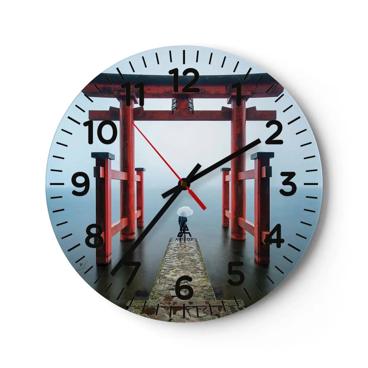 Wanduhr - Glasuhr - Japanische Träumerei - 40x40 cm