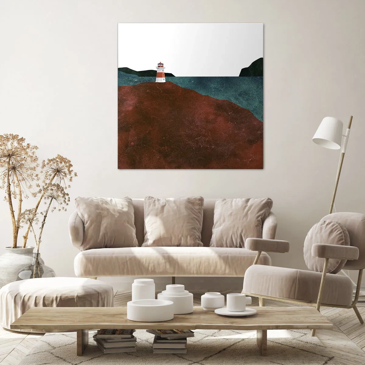 Bild auf Leinwand - Leinwandbild - Aufs Meer starren - 60x60 cm