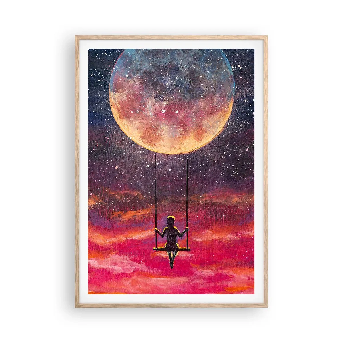 Poster in einem Rahmen aus heller Eiche - Traum - 70x100 cm