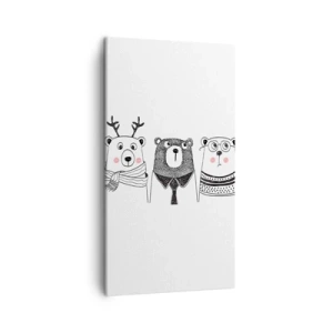 Bild auf Leinwand - Leinwandbild - Teddybär, Teddybär und Bär - 45x80 cm