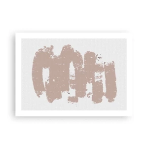 Poster - Abstraktion in zartem Rosa - 70x50 cm