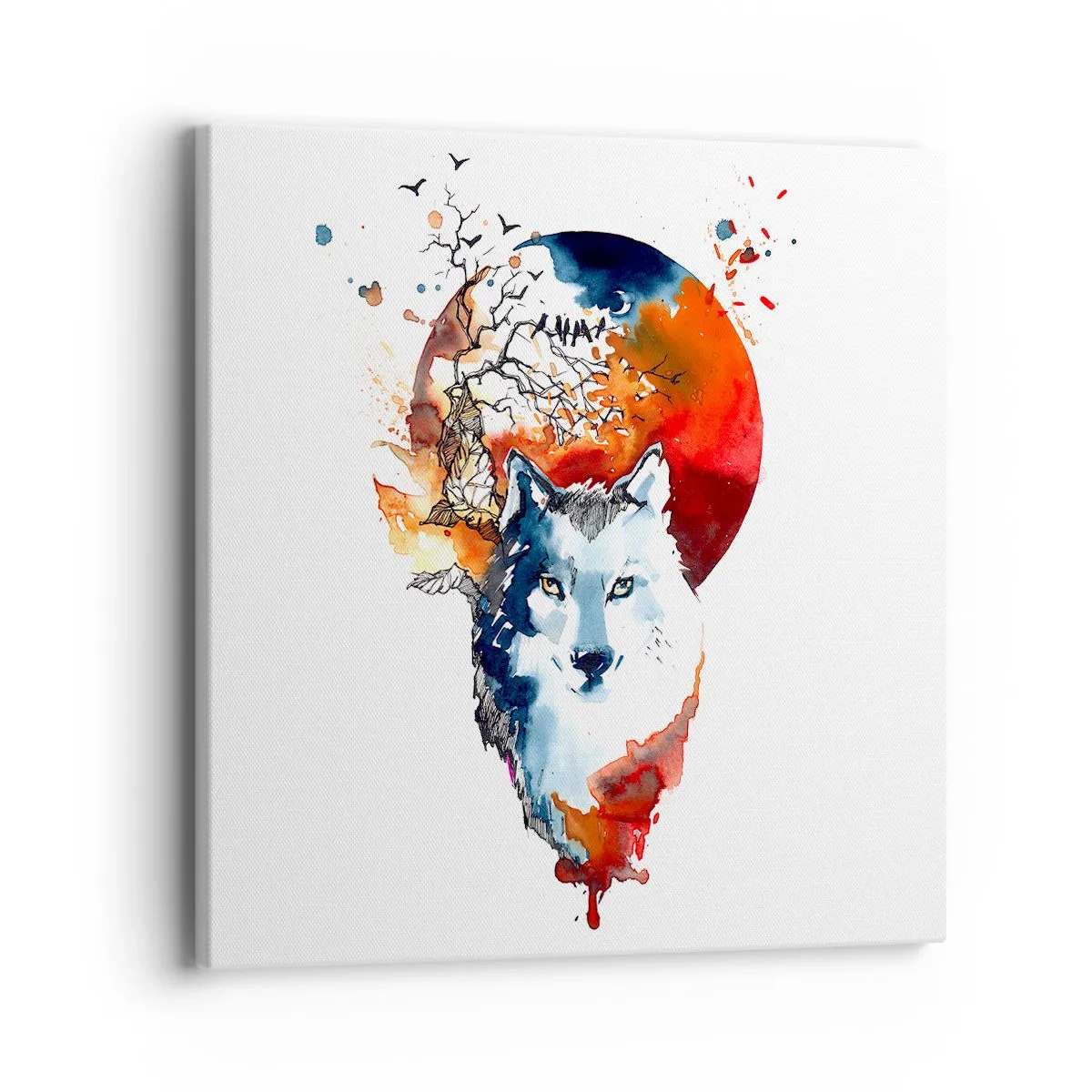 Bild auf Leinwand - Leinwandbild - Nase an Nase mit der Nacht - 40x40 cm