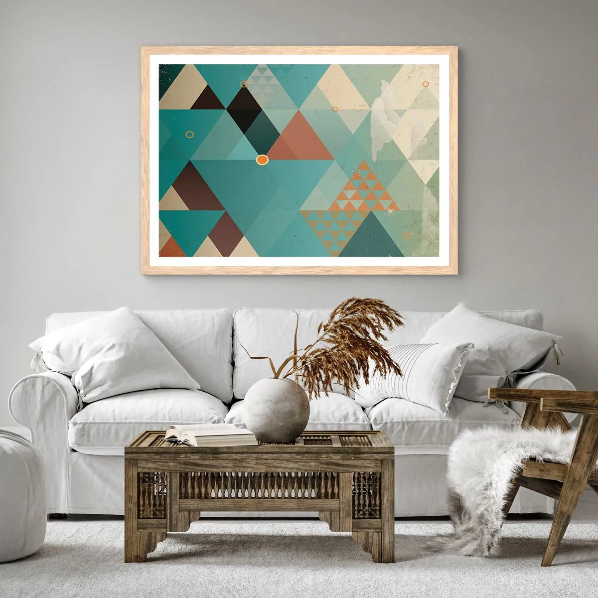 Poster in einem Rahmen aus heller Eiche - Einheit der Vielheit, Vielheit der Einheit - 40x30 cm