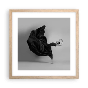 Poster in einem Rahmen aus heller Eiche - Beflügelt durch die Musik - 40x40 cm