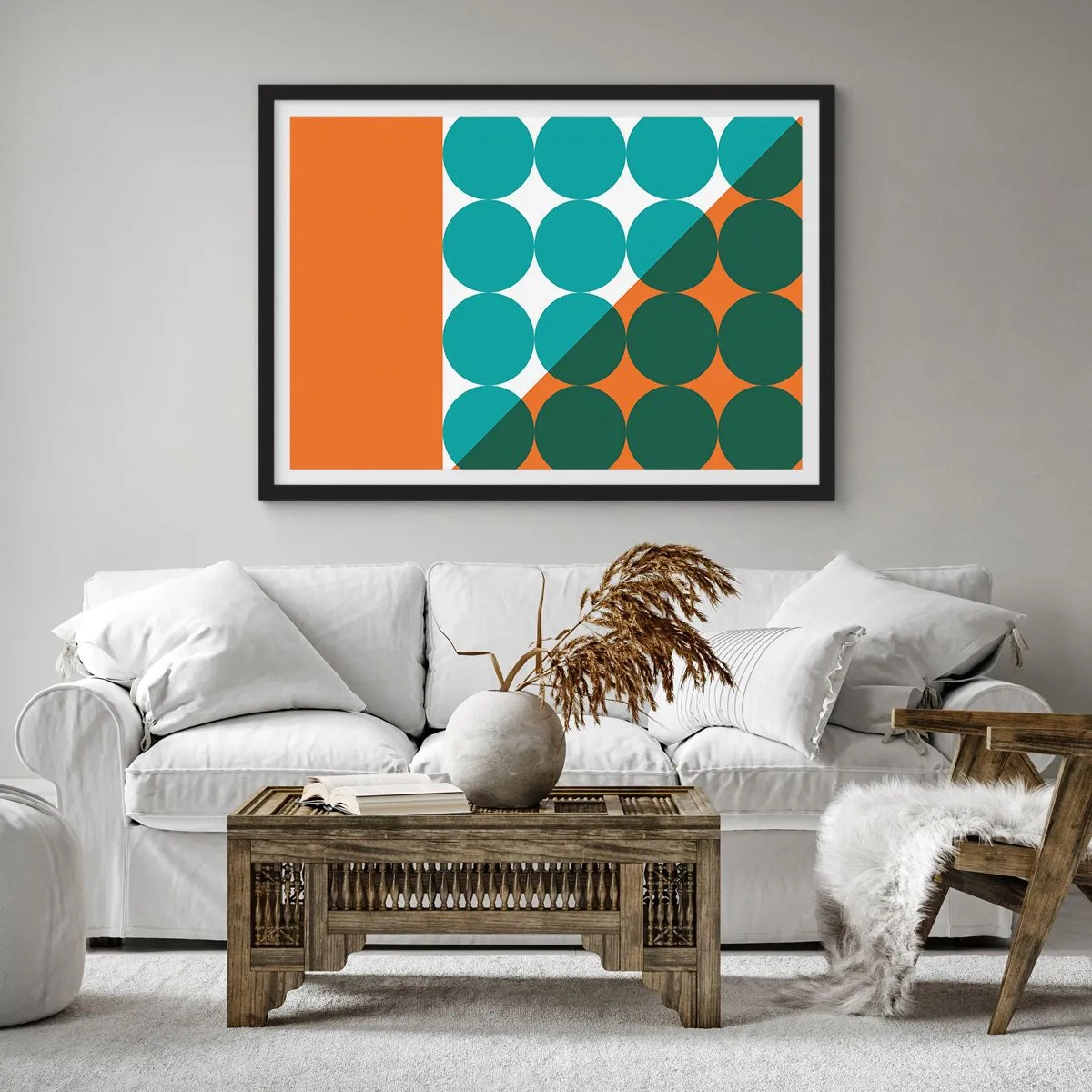 Poster in einem schwarzem Rahmen - Nach oben und schräg - 40x30 cm