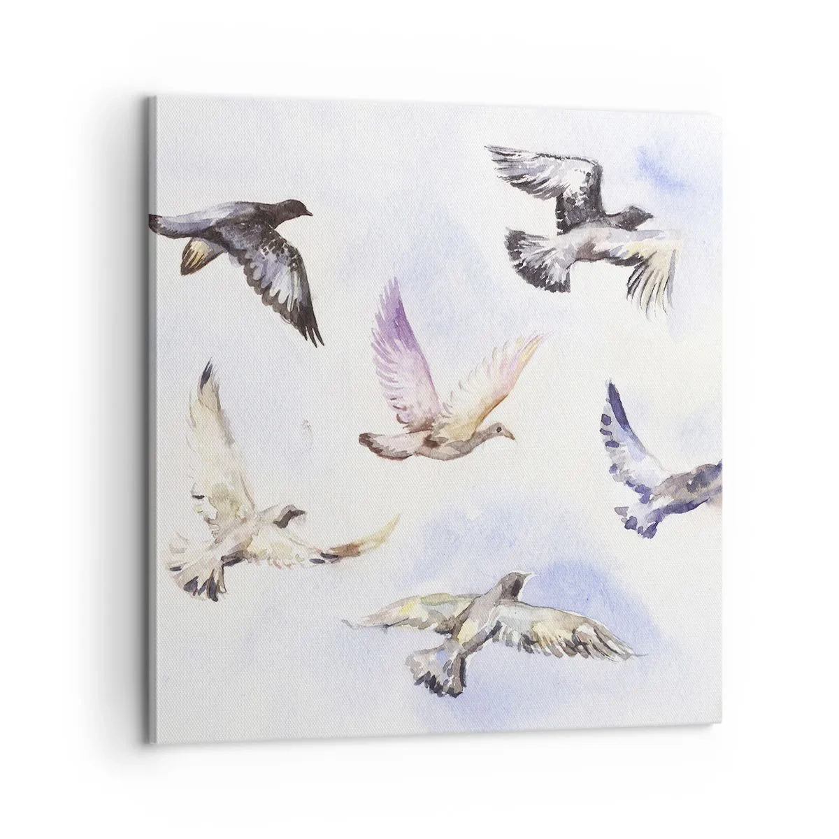 Bild auf Leinwand - Leinwandbild - Freiheit in Grau und Blau - 60x60 cm