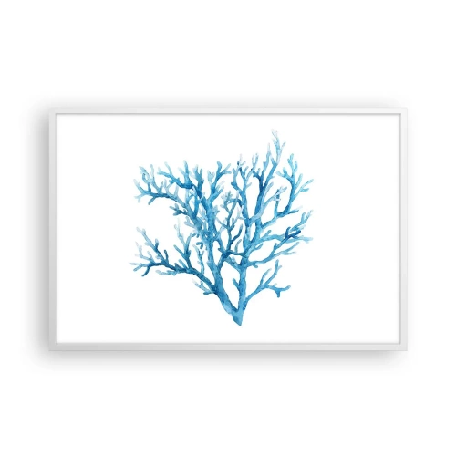 Poster in einem weißen Rahmen - Nautisches Filigran - 91x61 cm