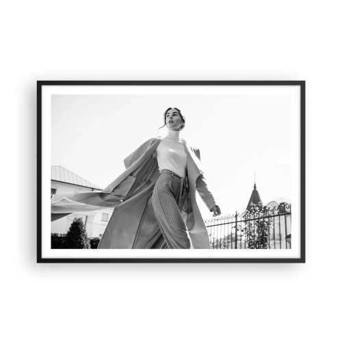 Poster in einem schwarzem Rahmen - Gehst du mit mir? - 91x61 cm