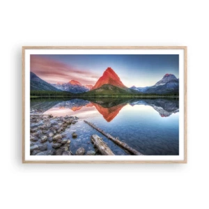 Poster in einem Rahmen aus heller Eiche - Hitze und Kälte - 100x70 cm