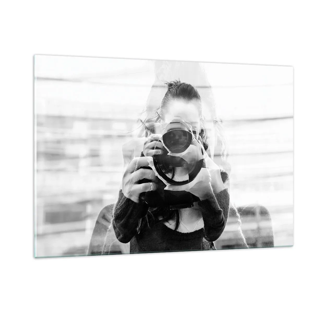 Glasbild - Bild auf glas - Der Schöpfer und sein Material - 120x80cm - Schöpfer und Material - Moderne Wanddekoration für Wohnzimmer und Schlafzimmer ARTTOR