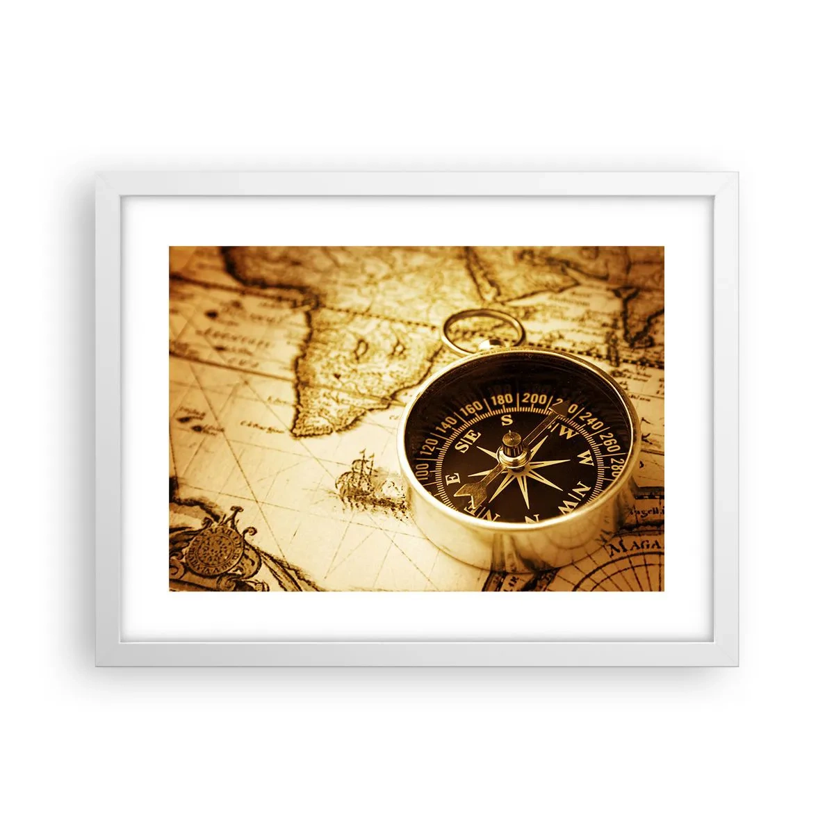 Poster in einem weißen Rahmen - Ost oder West? - 40x30 cm